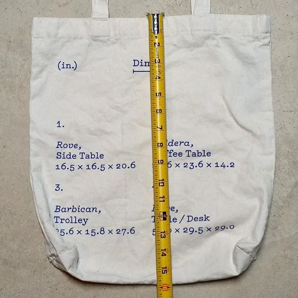 BAGGU x Dims Furniture Tote Bag Cross Stitch Garden Embroidered